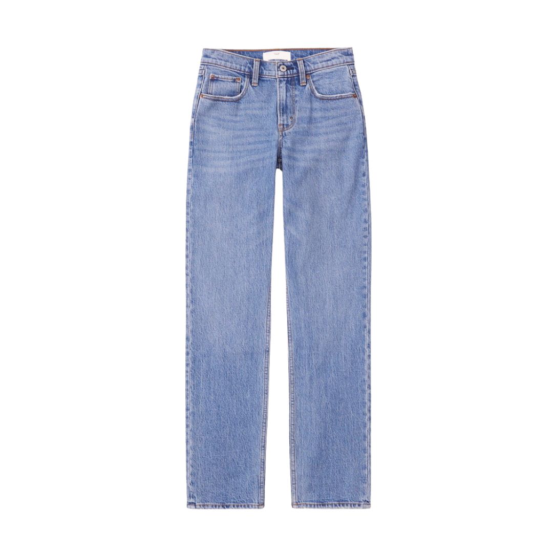 Mid Rise 90's Straight Jeans